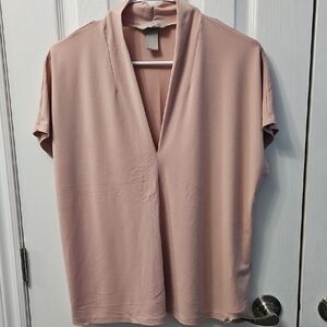 H&M Top Short Sleeve Size Large Color Pink